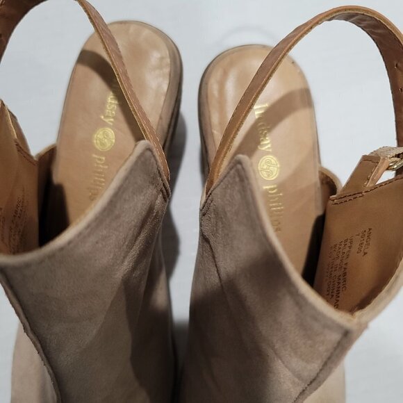 Lindsay Phillips Angela Peep Toe Heeled Booties Size 7 - Picture 7 of 13